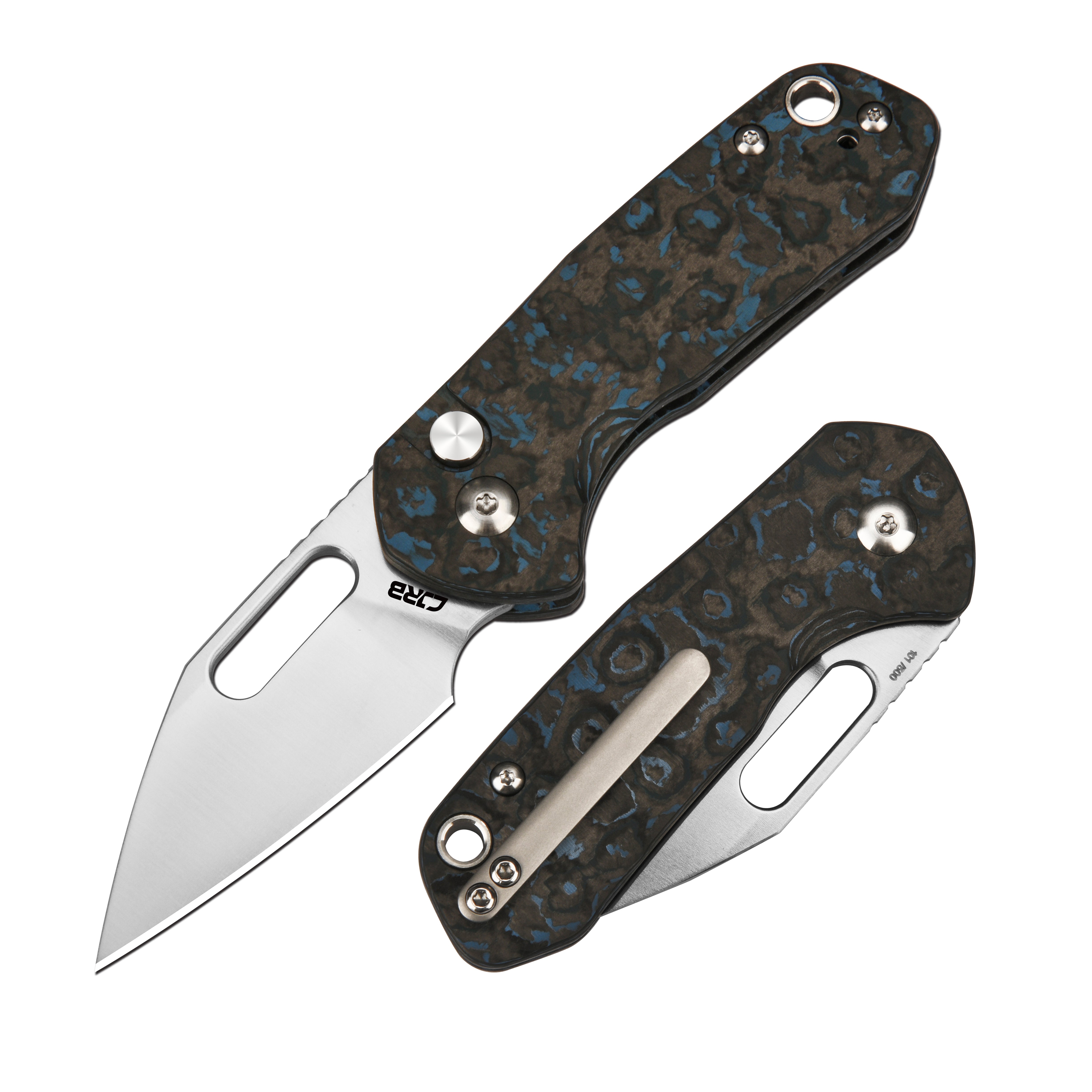 CJRB Mini Pyrite J1933 S90V Blade Fat Carbon Handle Foldi