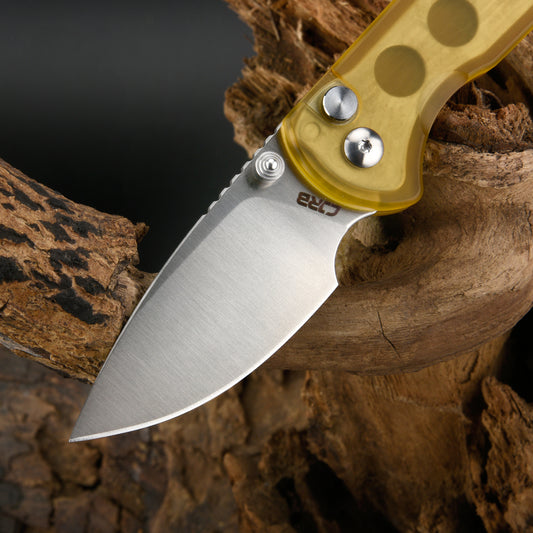 CJRB Mica J1934 AR-RPM9 Steel Blade Ultem Handle Folding Knives