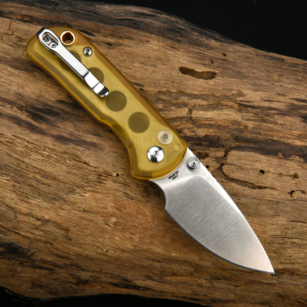 CJRB Mica J1934 AR-RPM9 Steel Blade Ultem Handle Folding Knives