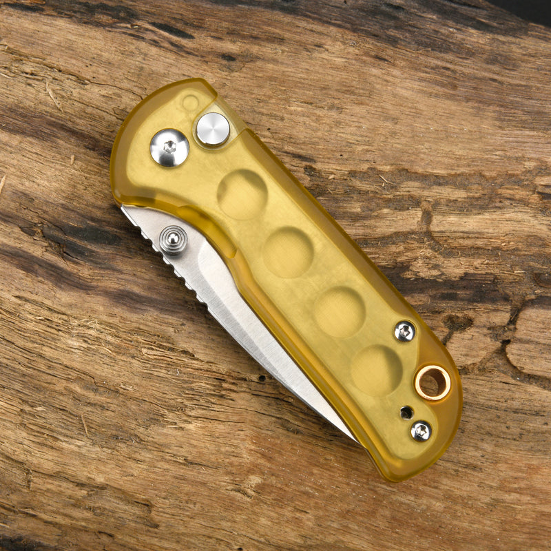 CJRB Mica J1934 AR-RPM9 Steel Blade Ultem Handle Folding Knives