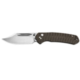 CJRB Bowie Pyrite J1942 AR-SFII Steel Blade Micarta Handle Folding Knives