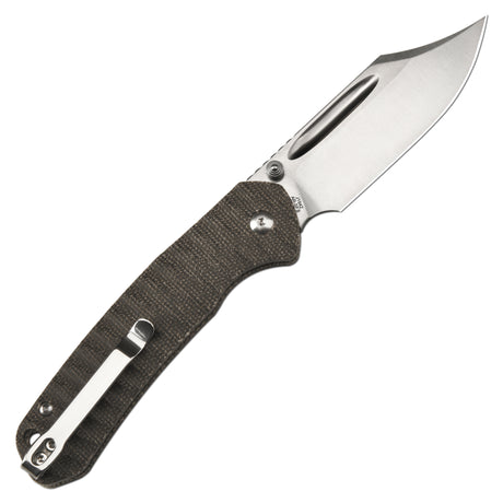 CJRB Bowie Pyrite J1942 AR-SFII Steel Blade Micarta Handle Folding Knives