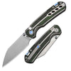 CJRB Interstellar Pyrite-Light J1945G S90V Blade Titanium and Fat Carbon Inlay Handle Folding Knives(Limited edition)