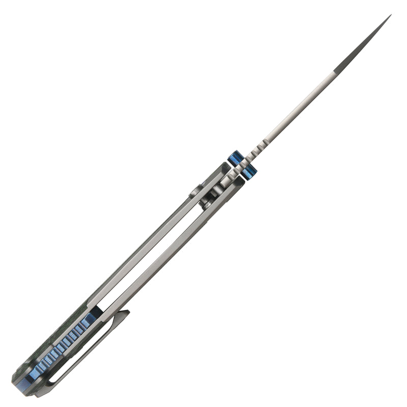 CJRB Interstellar Pyrite-Light J1945G S90V Blade Titanium and Fat Carbon Inlay Handle Folding Knives(Limited edition)