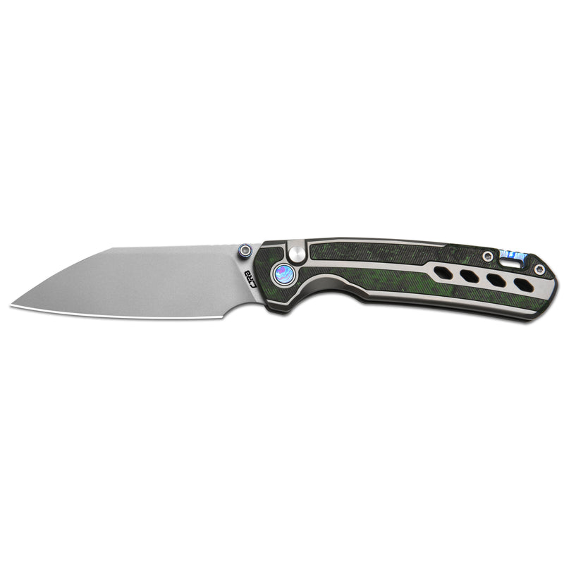 CJRB Interstellar Pyrite-Light J1945G S90V Blade Titanium and Fat Carbon Inlay Handle Folding Knives(Limited edition)