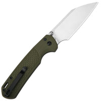 CJRB Large Pyrite-Light Button Lock with safety switch Knife G10 Handle (3.7'' Stone Wash AR-RPM9 Blade) J1945L-GN