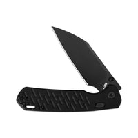 CJRB Pyrite-Light Thumb Stud & Top Liner Lock Folding Knife Black G10 Textured Handle (3.34'' AR-RPM9 Steel Black PVD Coating Blade) J1945X-BBK