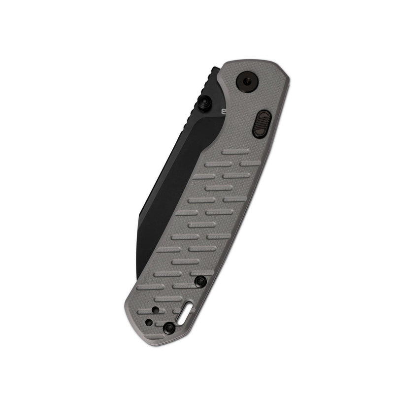 CJRB Pyrite-Light Thumb Stud & Top Liner Lock Folding Knife Gray G10 Textured Handle (3.34'' AR-RPM9 Steel Black PVD Coating Blade) J1945X-BGY