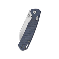 CJRB Pyrite-Light Thumb Stud & Top Liner Lock Folding Knife Blue G10 Textured Handle (3.34'' Stone Wash AR-RPM9 Steel Blade) J1945X-BU