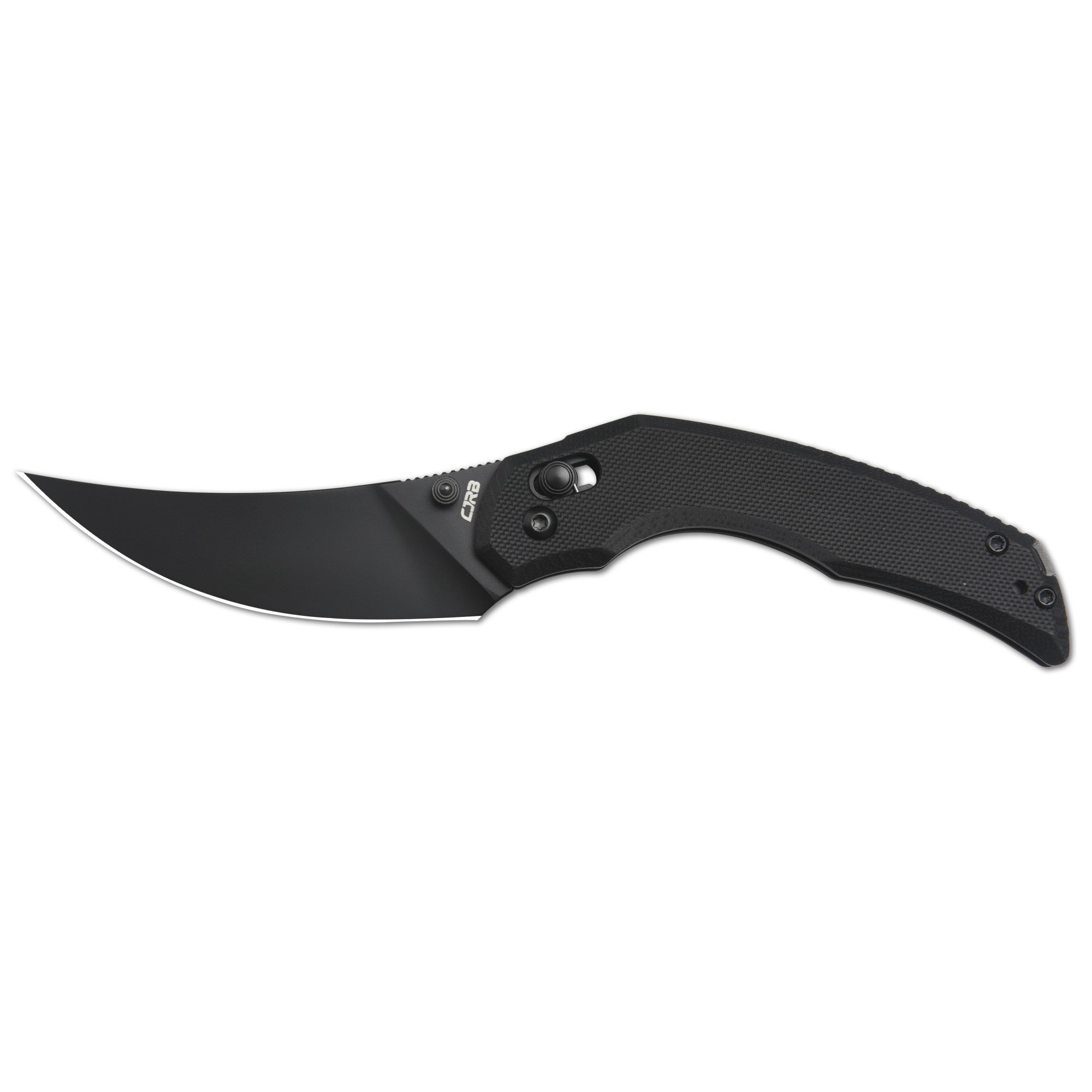 CJRB Nanner Front Flipper Crossbar lock Knife Black G10 H