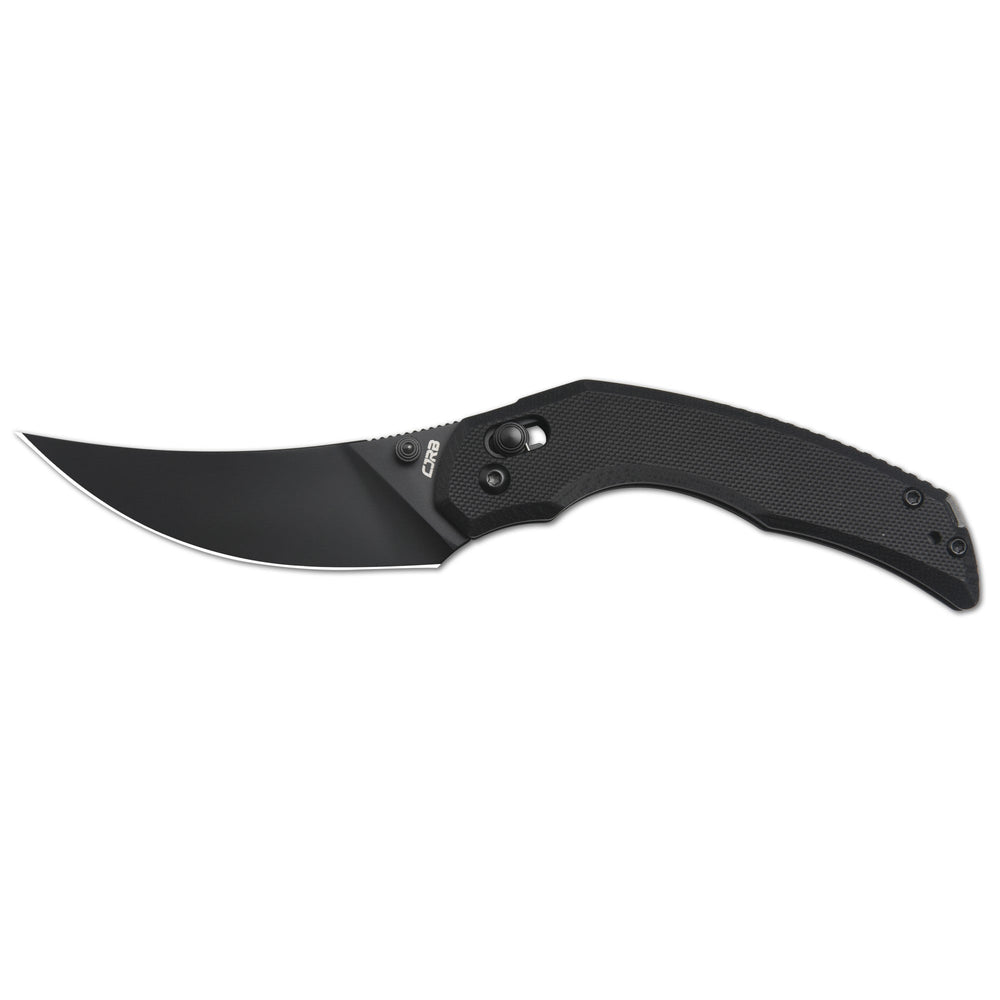 CJRB Nanner Front Flipper Crossbar lock Knife Black G10 Handle (3.23'' Black PVD Coating AR-RPM9 Blade) J1955-BBK