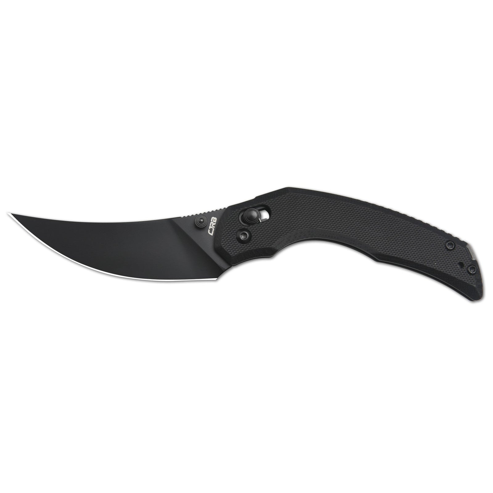 CJRB Nanner Front Flipper Crossbar lock Knife Black G10 Handle (3.23'' Black PVD Coating AR-RPM9 Blade) J1955-BBK