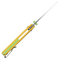 CJRB Nanner Front Flipper Crossbar lock Knife Yellow G10 Handle (3.23'' Sand Polish AR-RPM9 Blade) J1955-YE