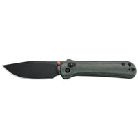 CJRB Bolt Thumbs Stud Recoil Lock Knife Green Micarta Handle (3.25'' Black PVD Coating S90V Blade) J1960G-BMGN