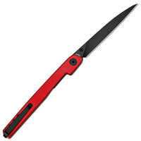 CJRB Lanky Thumb Stud & Liner Lock Knife Red Aluminum Handle (3.58'' Sandvik 14C28N Black PVD Coating Blade) J1965-BRE (Exclusive)