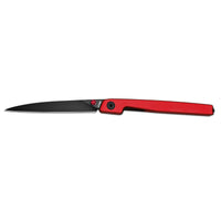 CJRB Lanky Thumb Stud & Liner Lock Knife Red Aluminum Handle (3.58'' Sandvik 14C28N Black PVD Coating Blade) J1965-BRE (Exclusive)