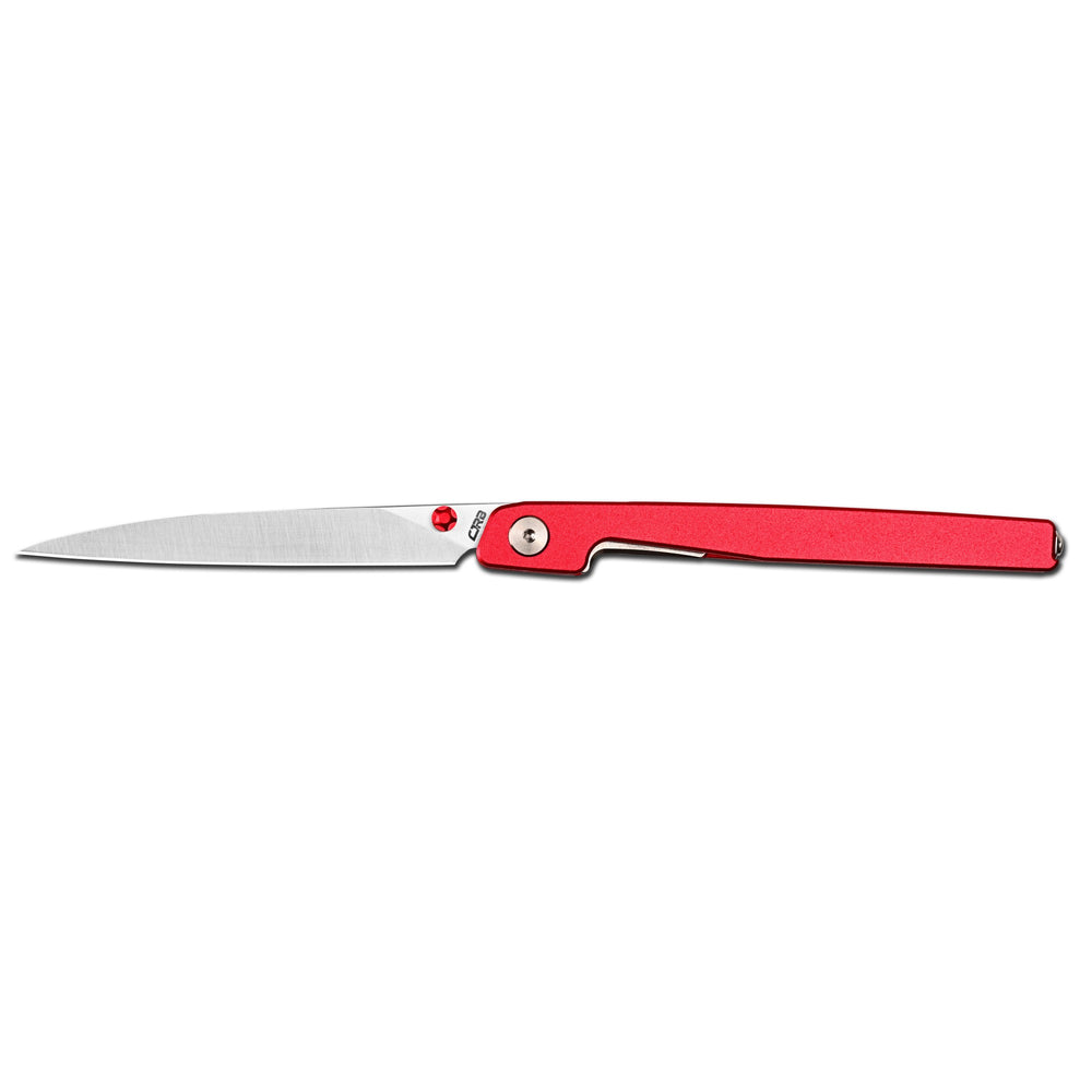 CJRB Lanky Thumb Stud & Liner Lock Knife Red Aluminum Handle (3.58'' Sandvik 14C28N Sand Polish Blade) J1965-RE (Exclusive)