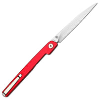 CJRB Lanky Thumb Stud & Liner Lock Knife Red Aluminum Handle (3.58'' Sandvik 14C28N Sand Polish Blade) J1965-RE (Exclusive)