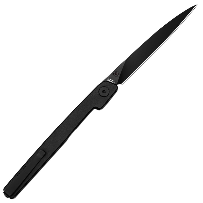 CJRB Lanky Thumb Stud & Front Flipper Liner Lock EDC Knife Steel Handle Steel Clip(3.58'' CPM S90V Black PVD Coating Blade) J1965G-BBK
