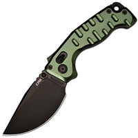 CJRB Doubletap Thumb Stud & Recoil Lock V2 Tatical Knife Green 7075-T6 Aluminum Handle(3.86'' D2 Black PVD Coating Blade) J1970-BAL (Exclusive)