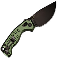 CJRB Doubletap Thumb Stud & Recoil Lock V2 Tatical Knife Green 7075-T6 Aluminum Handle(3.86'' D2 Black PVD Coating Blade) J1970-BAL (Exclusive)