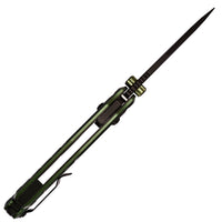 CJRB Doubletap Thumb Stud & Recoil Lock V2 Tatical Knife Green 7075-T6 Aluminum Handle(3.86'' D2 Black PVD Coating Blade) J1970-BAL (Exclusive)