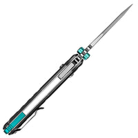 CJRB Doubletap Thumb Stud & Recoil Lock V2 Tatical Knife Gray 7075-T6 Aluminum Handle(3.86'' D2 Stone Wash Blade) J1970-GAL (Exclusive)