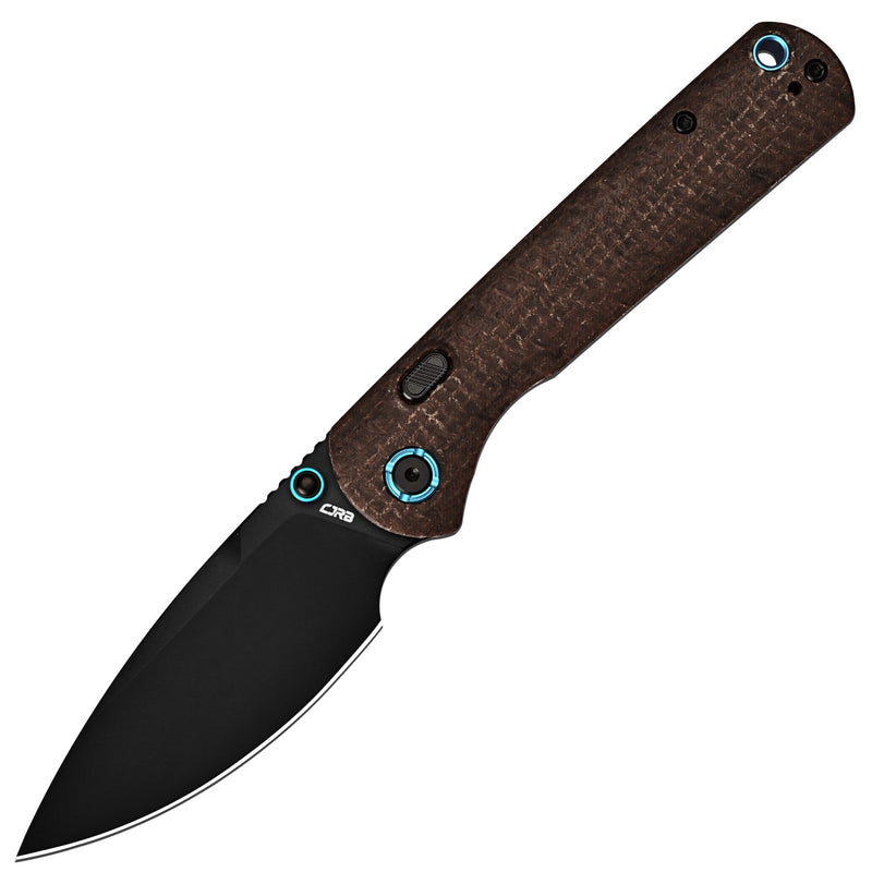 CJRB Latitude Thumb Stud & Top Liner Lock EDC Knife Micarta(Glow In the Dark) Handle(3.47'' AR-RPM9 Steel Black PVD Blade) J1975-GDBN (Exclusive)