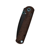 CJRB Latitude Thumb Stud & Top Liner Lock EDC Knife Micarta(Glow In the Dark) Handle(3.47'' AR-RPM9 Steel Black PVD Blade) J1975-GDBN (Exclusive)