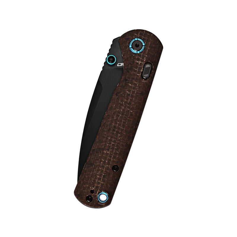 CJRB Latitude Thumb Stud & Top Liner Lock EDC Knife Micarta(Glow In the Dark) Handle(3.47'' AR-RPM9 Steel Black PVD Blade) J1975-GDBN (Exclusive)
