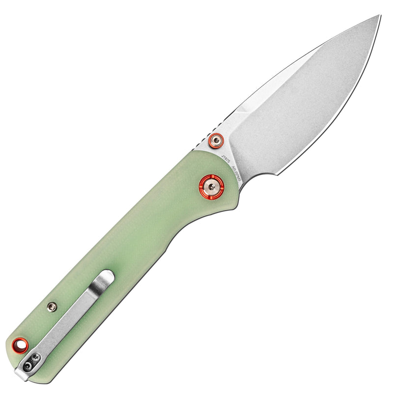 CJRB Latitude Thumb Stud & Top Liner Lock EDC Knife G10(Glow In the Dark) Handle(3.47'' AR-RPM9 Steel Stone Wash Blade) J1975-GD (Exclusive)