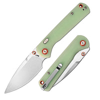 CJRB Latitude Thumb Stud & Top Liner Lock EDC Knife G10(Glow In the Dark) Handle(3.47'' AR-RPM9 Steel Stone Wash Blade) J1975-GD (Exclusive)