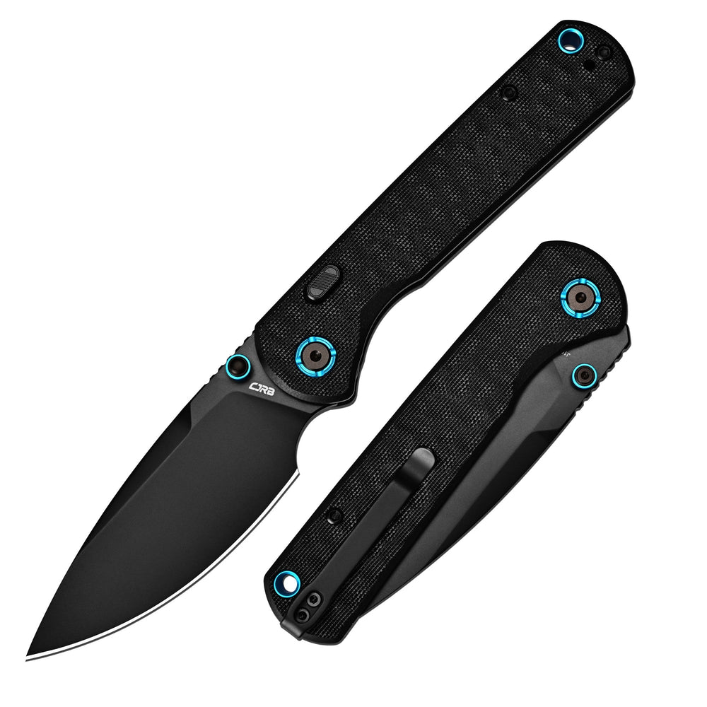 CJRB Latitude Thumb Stud & Top Liner Lock EDC Knife G10(3D-Textured) Handle(3.47'' AR-RPM9 Steel Black PVD Blade) J1975-NBK (Exclusive)