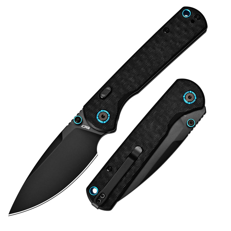 CJRB Latitude Thumb Stud & Top Liner Lock EDC Knife G10(3D-Textured) Handle(3.47'' AR-RPM9 Steel Black PVD Blade) J1975-NBK (Exclusive)