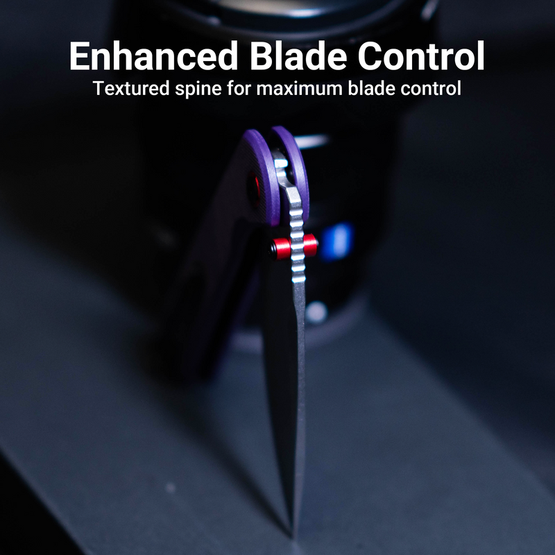 CJRB Latitude Thumb Stud & Top Liner Lock EDC Knife Purple CNC G10 Textured Handle(3.47'' AR-RPM9 Steel Stone Wash Blade) J1975-PU