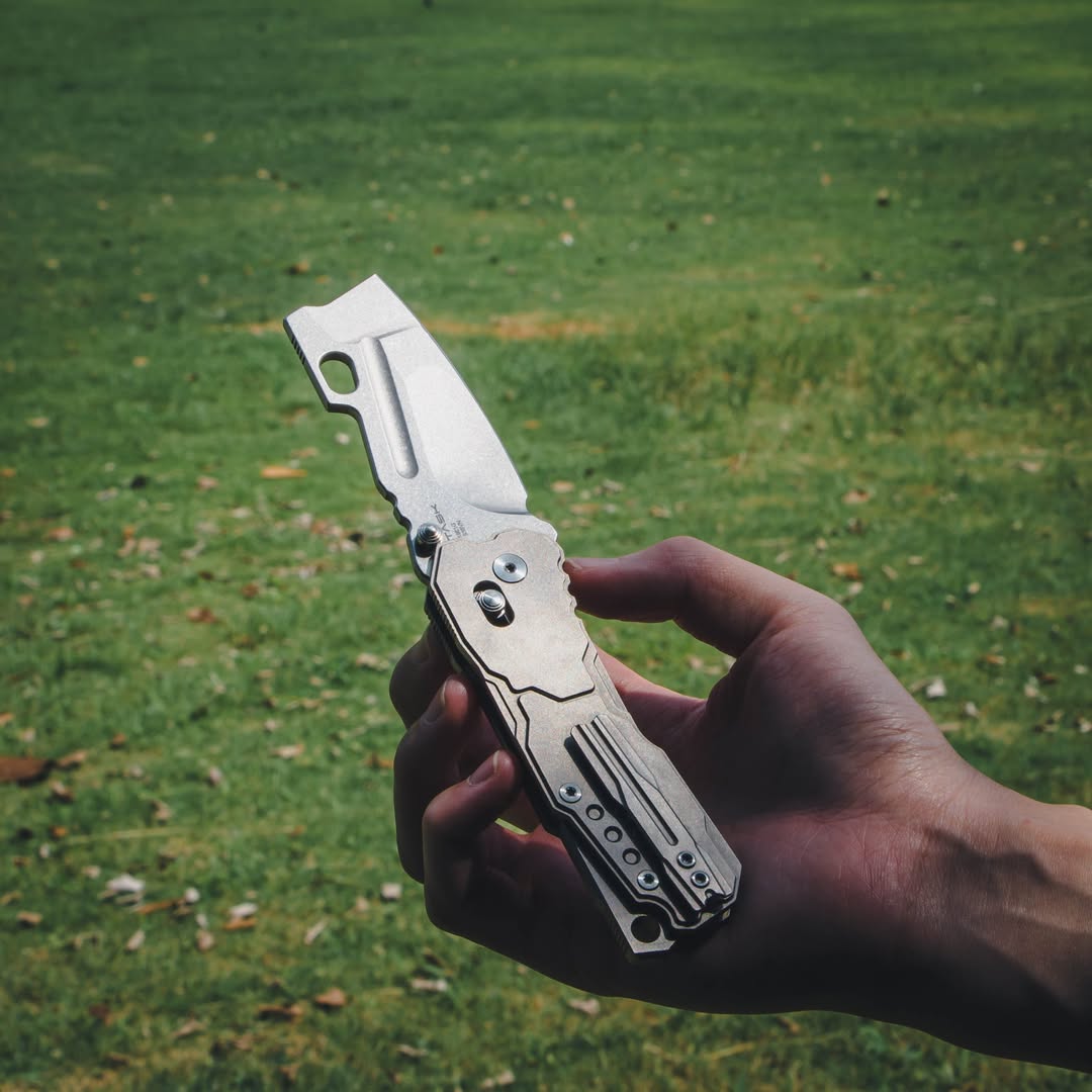 ArtisanCutlery Butcherling ATZ-1881 Titanium Handle Folding Knives