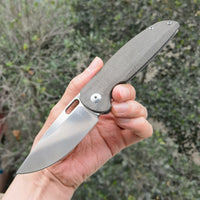 Artisan Cutlery Satyr 1852G-ODG S90V Blade Micarta & Titanium Handle Folding Knives