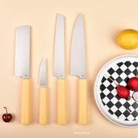 Butterfork Purest 8” Chef's Knife, AR-RPM9 Stainless Steel, Replaceable ABS Handle, Pale Yellow