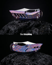 Building the Dark Wing | The BlingWing | Fantatic Full-Dress Version with Polished Titanium Damascus and Hand Polished Blade