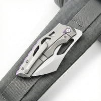 Artisan Cutlery Tortoise 1884G S35VN Steel Blade Titanium Handle Folding Knives Purple