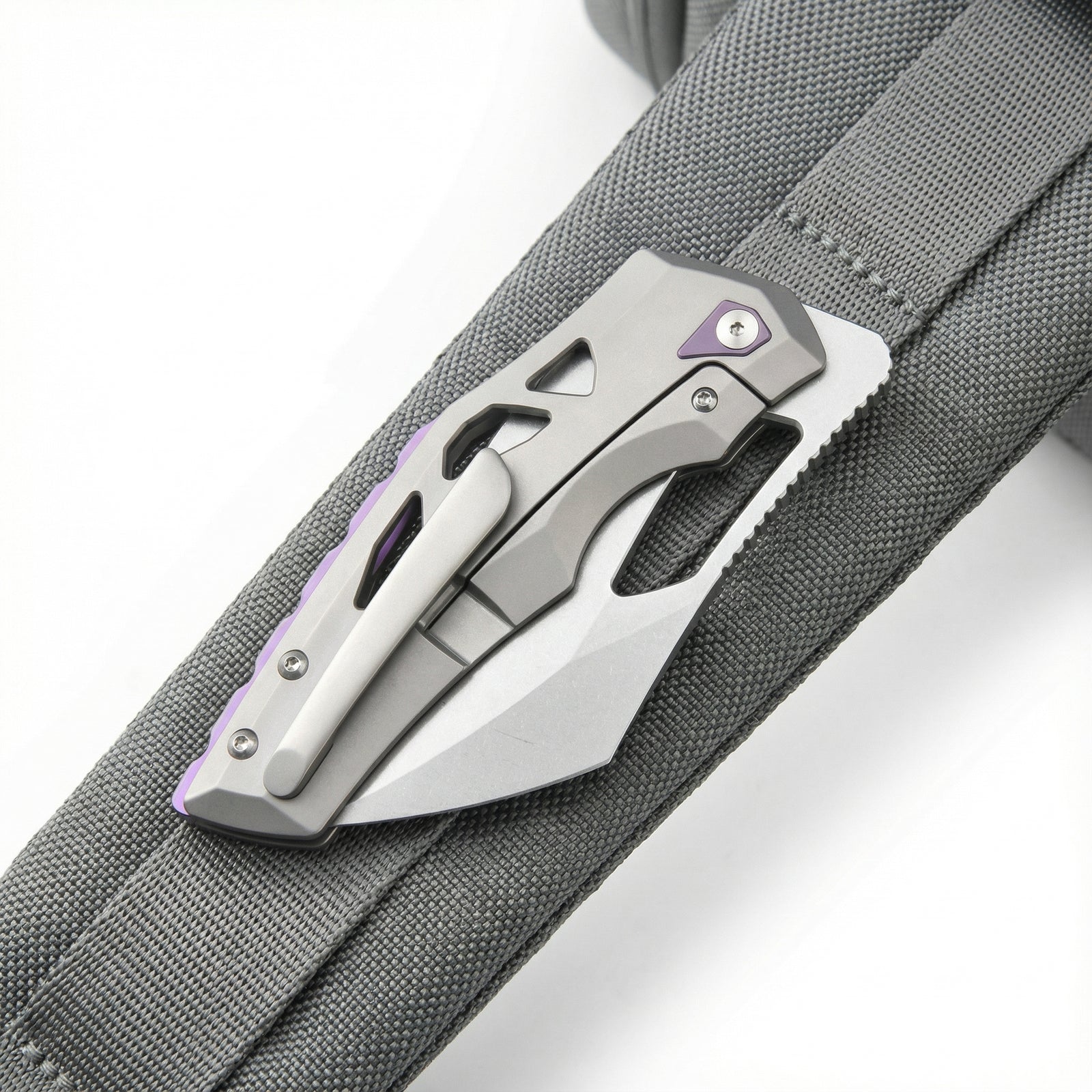 Artisan Cutlery Tortoise 1884G S35VN Steel Blade Titanium Handle Folding Knives Purple