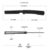 ArtisanCutlery Orthodox V2 Flipper & Liner Lock Knife Black G10 Handle (3.54'' Black PVD Coating AR-RPM9 Blade) 1883P-BBK