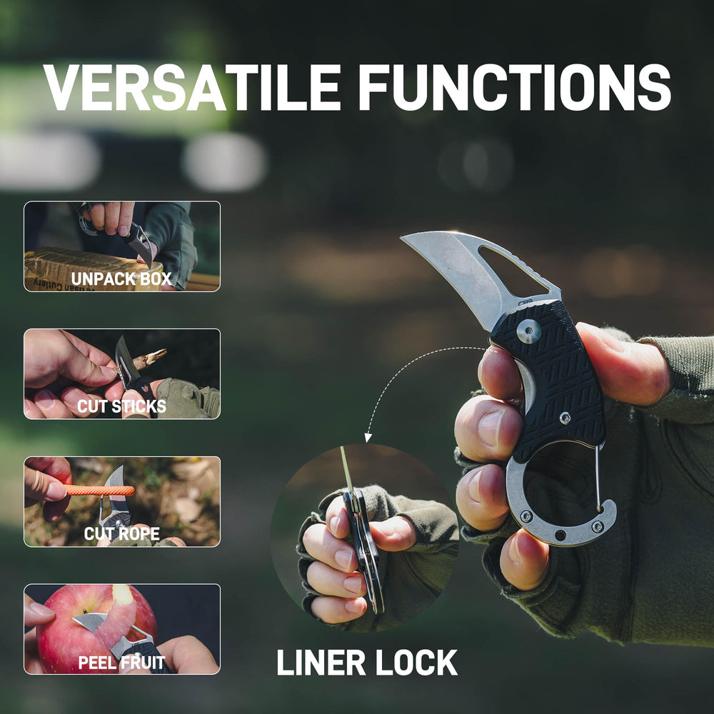 CJRB Anansi J1964 AR-RPM9 Steel Blade G10 Handle Folding Knives Black G10 Handle/Stone Wash Finish