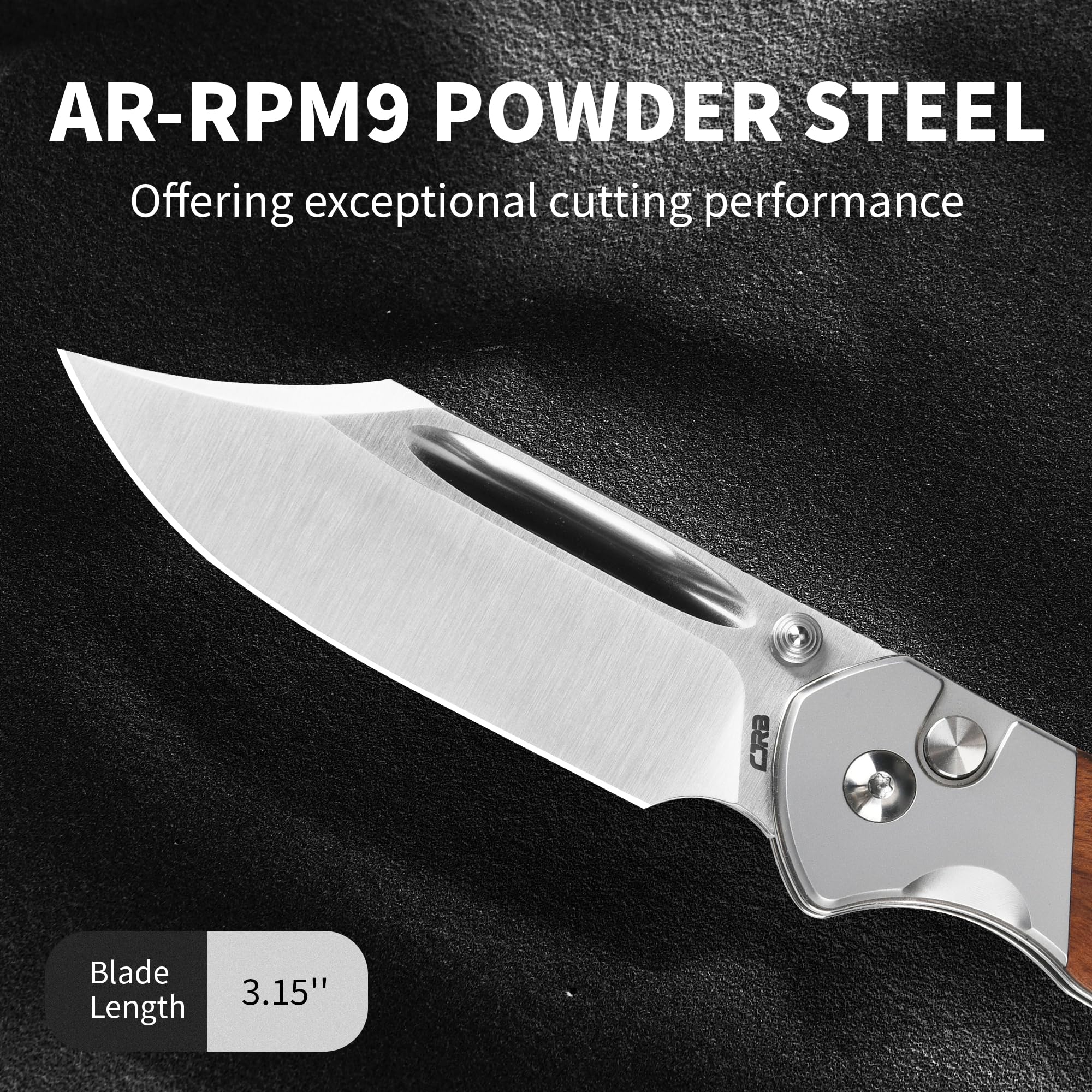 CJRB Bowie Pyrite J1942 AR-RPM9 Steel Blade Sand Polish W