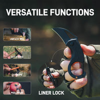 CJRB Anansi J1964 AR-RPM9 Steel Blade G10 Handle Folding Knives Black G10 Handle/Black PVD Finish