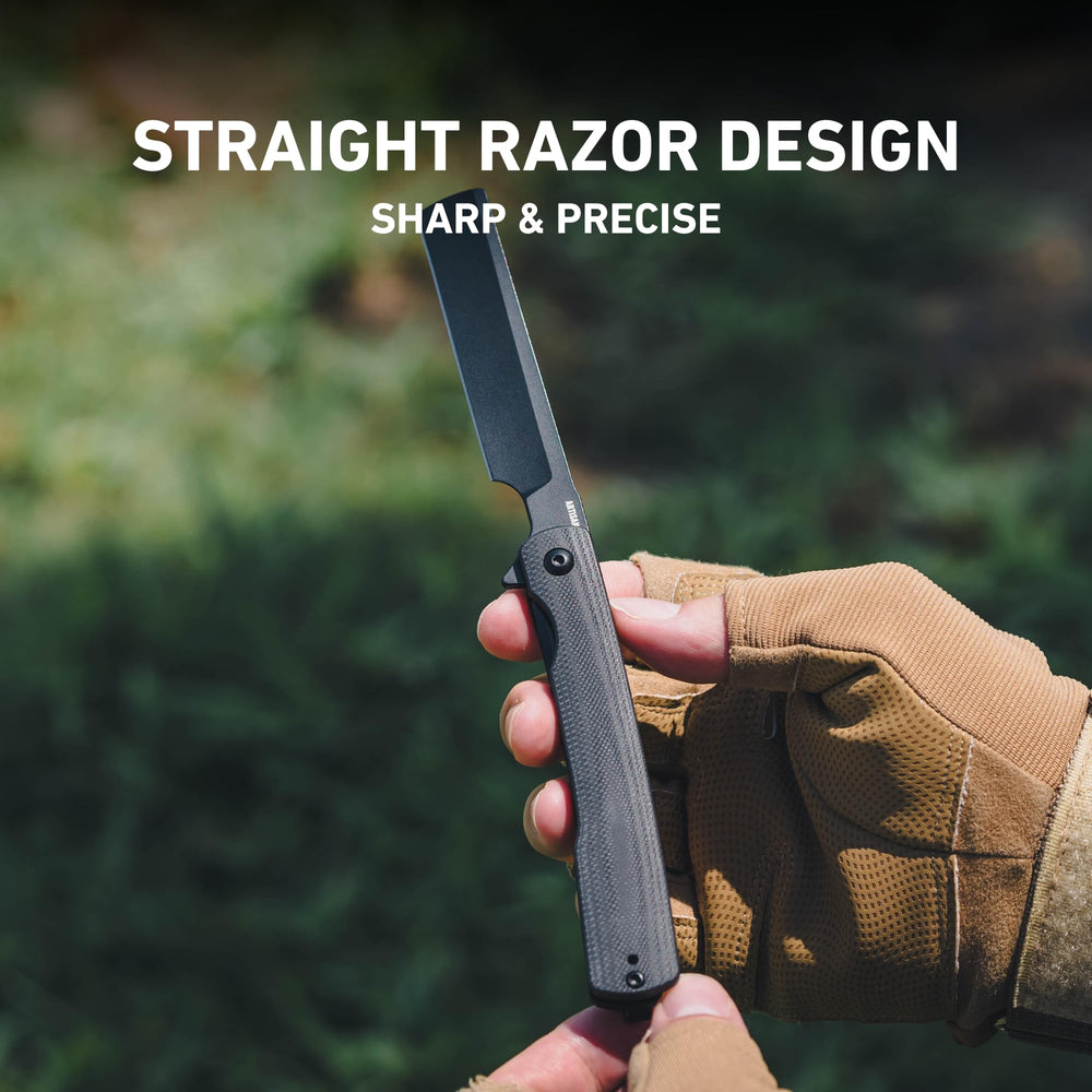 ArtisanCutlery Orthodox V2 Flipper & Liner Lock Knife Black G10 Handle (3.54'' Black PVD Coating AR-RPM9 Blade) 1883P-BBK