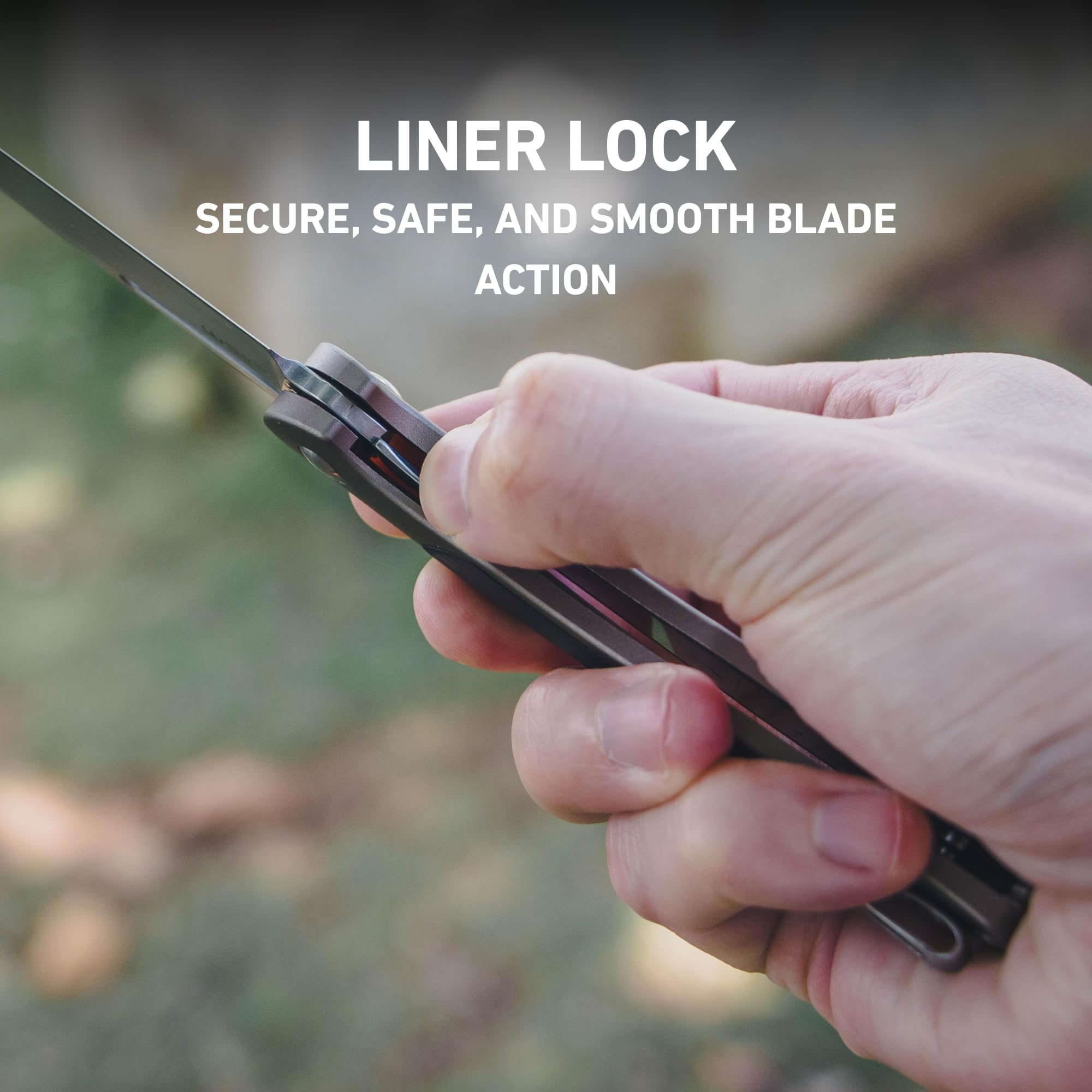 CJRB Droma Liner Lock Thumb Hole Knife Inlay Aluminum And