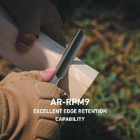 ArtisanCutlery Orthodox V2 Flipper & Liner Lock Knife Green G10 Handle (3.54'' Sand polish AR-RPM9 Blade) 1883P-NTG