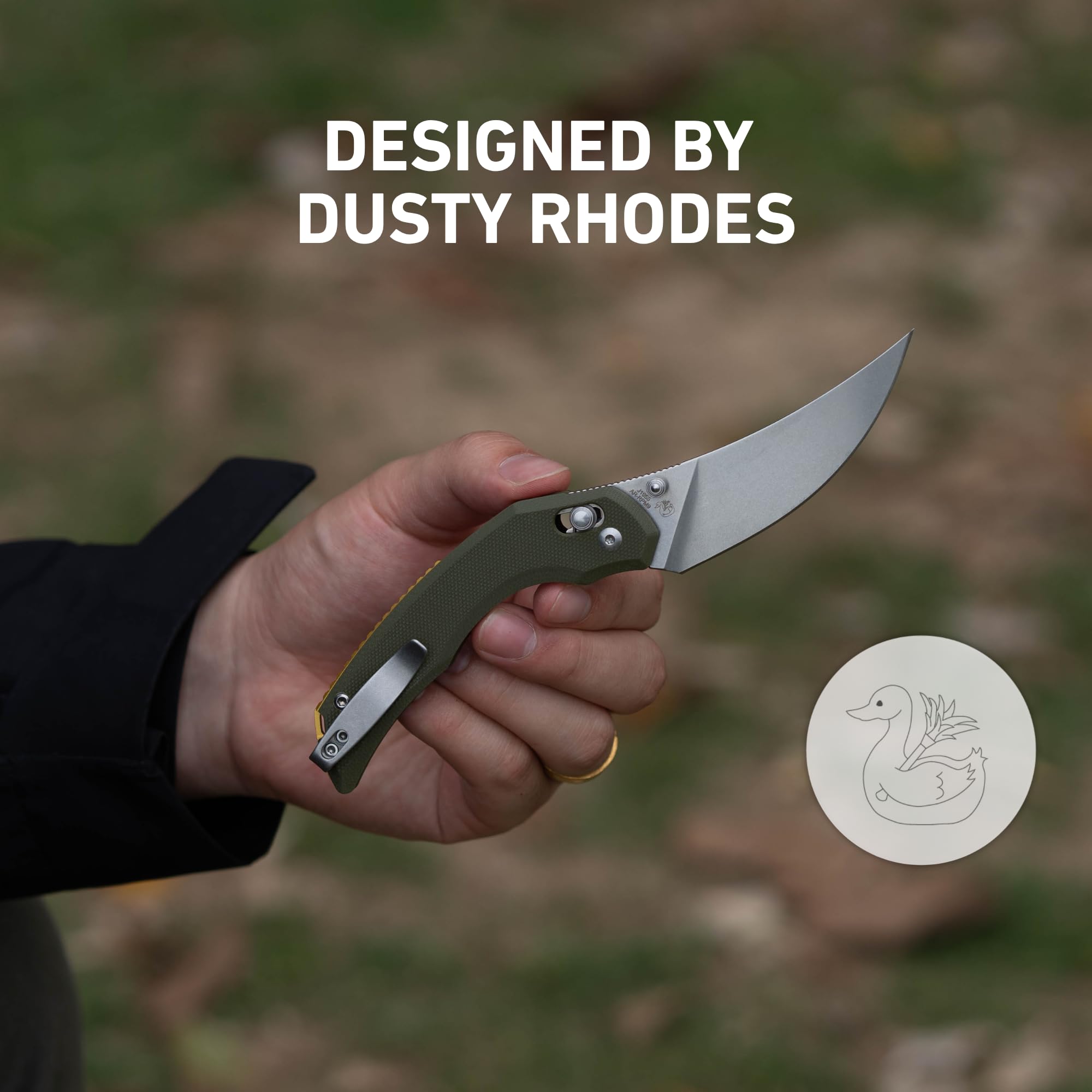 CJRB Nanner Front Flipper Crossbar lock Knife Green G10 H