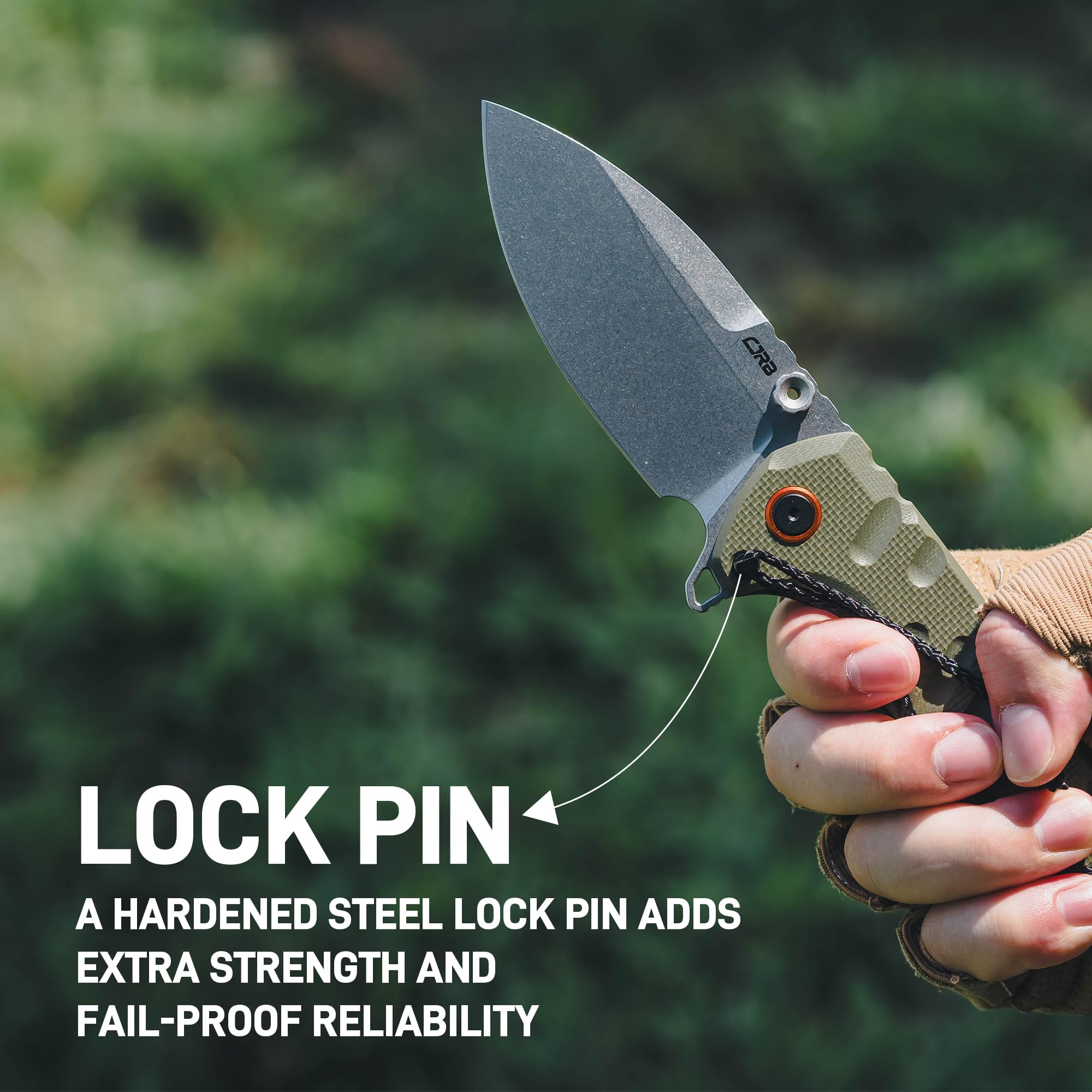 CJRB Tundra Liner Lock Flipper Knife Smooth Green G10 Han